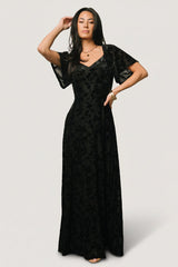 Everley Velvet Maxi Dress | Baltic Born Black