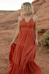 Summerlin Lace Top Maxi Dress | Baltic Born Rust