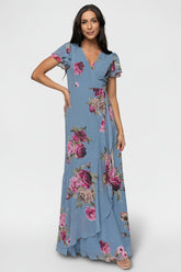 Willa Maxi Dress | Baltic Born Slate Blue Floral