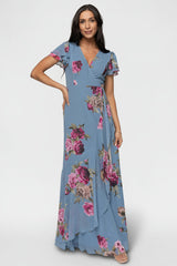Willa Maxi Dress | Baltic Born Slate Blue Floral