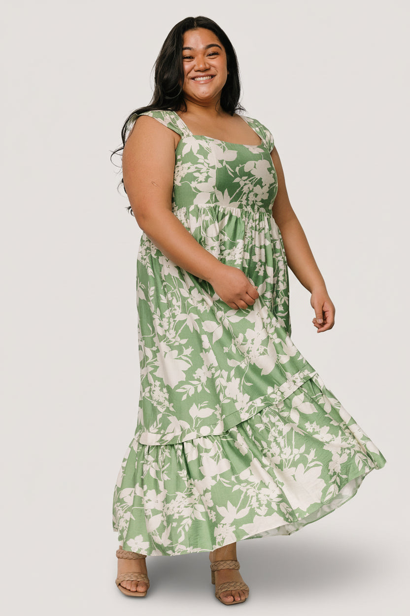 Aita Maxi Dress | Baltic Born Green + Ivory Floral