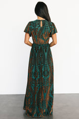 Kimberly Velvet Maxi Dress | Baltic Born Jade + Bronze