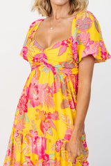 Darla Maxi Dress | Baltic Born Yellow + Pink Floral
