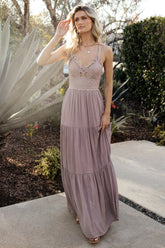Summerlin Lace Top Maxi Dress | Baltic Born Dusty Mauve
