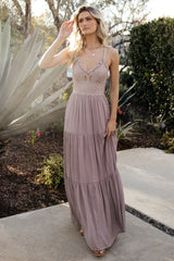 Summerlin Lace Top Maxi Dress | Baltic Born Dusty Mauve