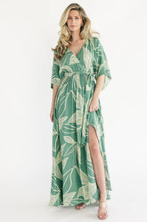 Kalea Maxi Dress | Baltic Born Green + Off White