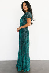 Kimberly Velvet Maxi Dress | Baltic Born Emerald