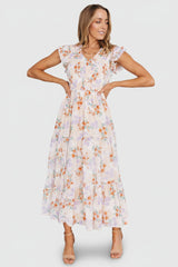 Arla Smocked Maxi Dress | Baltic Born Cream Floral