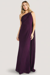Julianne One Shoulder Maxi Dress | Baltic Born Dark Plum