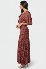 Sevilla Mesh Maxi Dress | Baltic Born Marsala