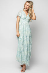 Soline Maxi Dress | Baltic Born Light Teal Floral