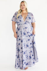 Arianne Mesh Maxi Dress | Baltic Born Dusty Lavender Print