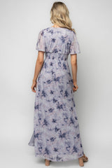 Arianne Mesh Maxi Dress | Baltic Born Dusty Lavender Print