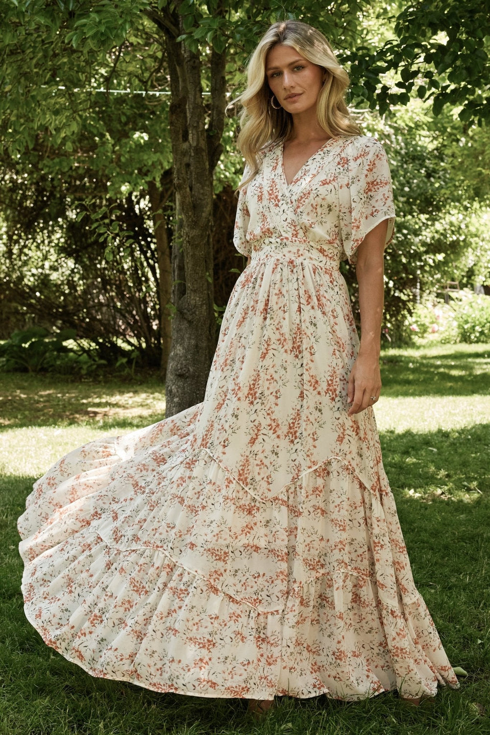 Katherine Maxi Dress | Baltic Born Cream + Rust Floral