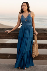 Summerlin Lace Top Maxi Dress | Baltic Born Blue