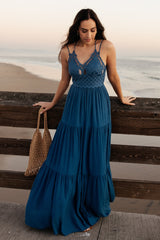 Summerlin Lace Top Maxi Dress | Baltic Born Blue