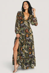 Bowman Deep V Maxi Dress | Baltic Born Multi Floral