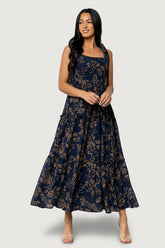 Anita Maxi Dress | Baltic Born Midnight + Gold Floral