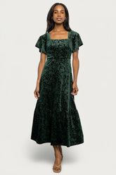 Eirene Velvet Dress | Baltic Born Emerald