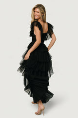 Valora Swiss Dot Tulle Maxi Dress | Baltic Born Black