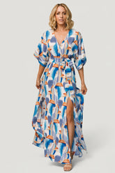 Morgan Maxi Dress | Baltic Born Blue Print