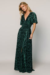 Veronica Velvet Maxi Dress | Baltic Born Green