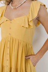 Ellie Ruffle Top Dress | Baltic Born Golden Yellow