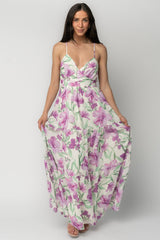 Lina Maxi Dress | Baltic Born Purple + White Floral