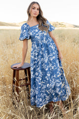 Graceland Maxi Dress | Baltic Born Slate + White Floral
