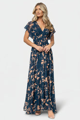 Lynlee Metallic Maxi Dress | Baltic Born Topaz