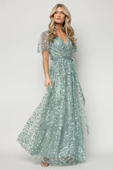 Marseille Embossed Maxi Dress | Baltic Born Eucalyptus