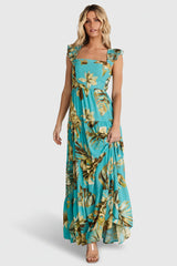 Encinitas Maxi Dress | Baltic Born Caribbean Blue Print