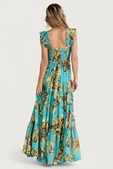 Encinitas Maxi Dress | Baltic Born Caribbean Blue Print