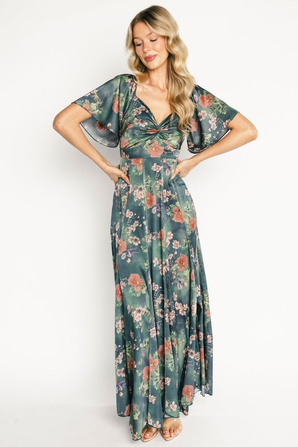 Caterina Maxi Dress | Baltic Born Dark Green Floral