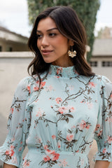 Marie Mock Neck Maxi Dress | Baltic Born Sage Floral