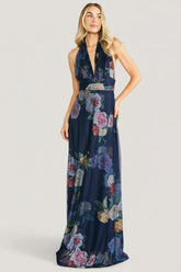 Dresden Halter Maxi Dress | Baltic Born Navy Floral