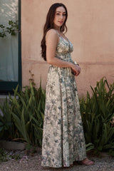 Naia Maxi Dress | Baltic Born Natural + Sage Print