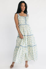 Elowen Tank Maxi Dress | Baltic Born Cream + Blue Floral