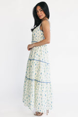 Elowen Tank Maxi Dress | Baltic Born Cream + Blue Floral
