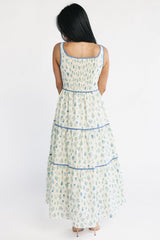 Elowen Tank Maxi Dress | Baltic Born Cream + Blue Floral