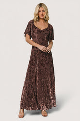 Everley Velvet Maxi Dress | Baltic Born Espresso