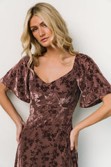 Everley Velvet Maxi Dress | Baltic Born Espresso