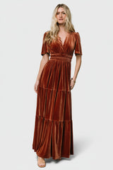 Artemis Velvet Maxi Dress | Baltic Born Dark Spice