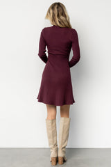 Linde Ribbed Short Dress | Baltic Born Mulberry