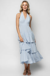 Savannah Tiered Maxi Dress | Baltic Born Light Blue