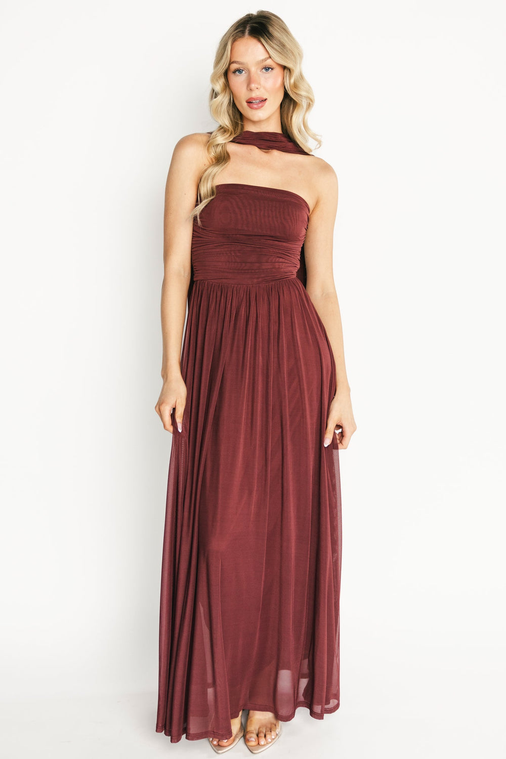 Elias Strapless Maxi Dress | Baltic Born Mahogany
