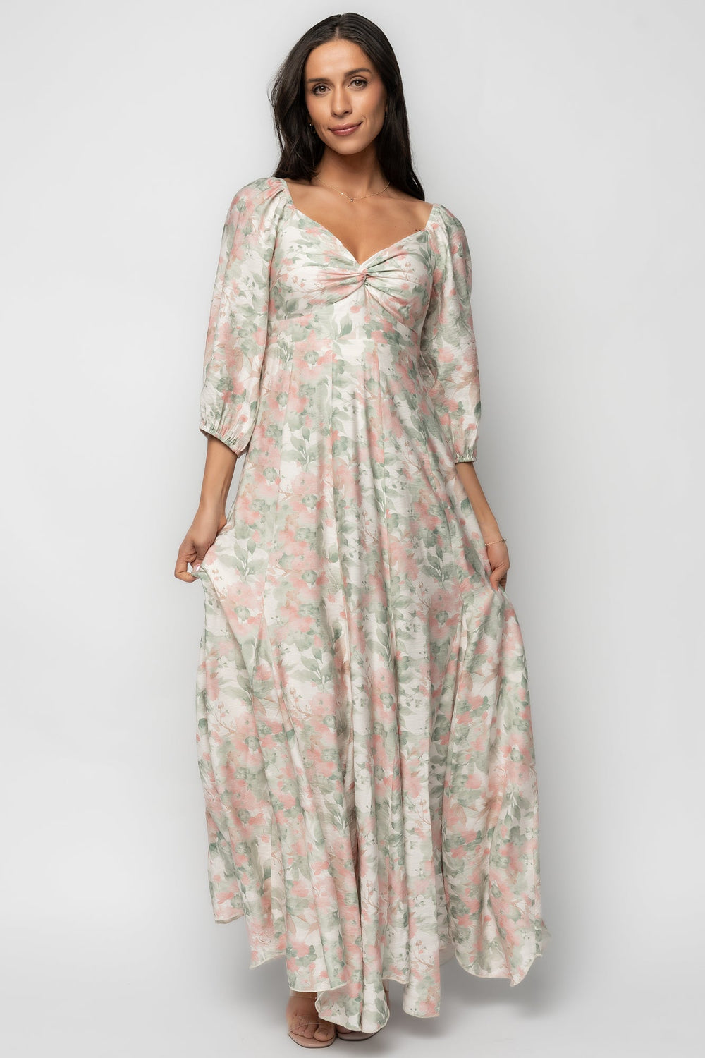 Esther Maxi Dress | Baltic Born Sage + Blush Floral