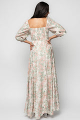 Esther Maxi Dress | Baltic Born Sage + Blush Floral