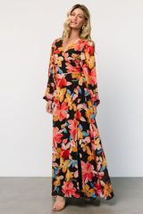 Katinka Wrap Maxi Dress | Baltic Born Tropical Night Floral
