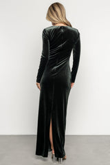 Kourtney Velvet Maxi Dress | Baltic Born Dark Green